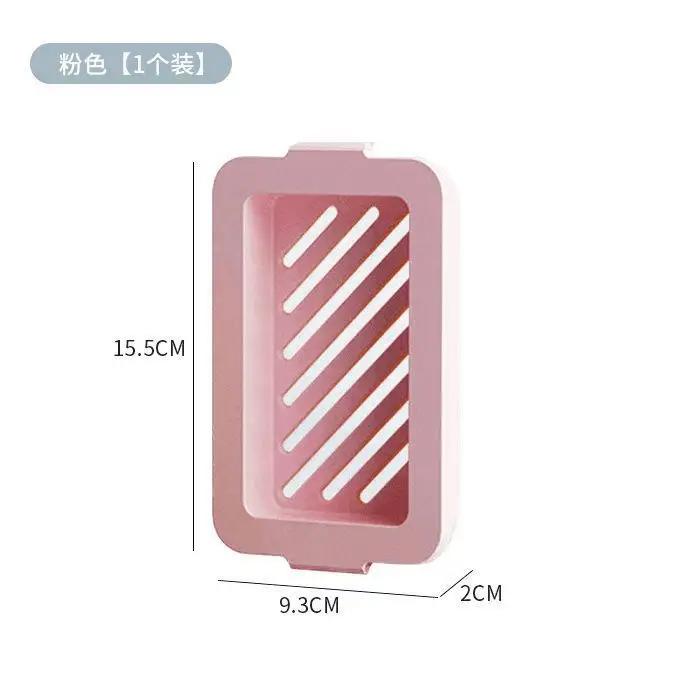 Multifunctional Hand Free Foaming Soap Box,High Elasticity Mesh Soap Bubble Box, Household Soap Box, Storage and Storage Box розовый