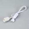 EU-Standard E27 Lampenfassung mit 303 Schalter und zweipoligem Rundstecker-Kabel