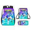 Children Cartoon Pattern Breathable Backpack Three Piece Set