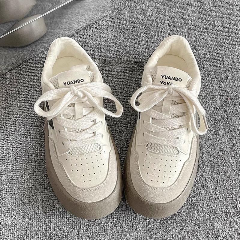 Autumn casual board shoes women's 2025 new niche non-collision versatile shoes student party platform white shoes