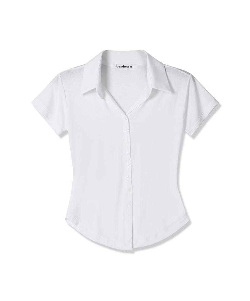 AVANDRESS Sopy Collar Short-Sleeve Black