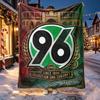 Hannover 96 Football Pattern Blanket for Home Decoration, Bed, Sofa, Car Travel, Camping, Suitable for All Seasons, Birthday Christmas Gift