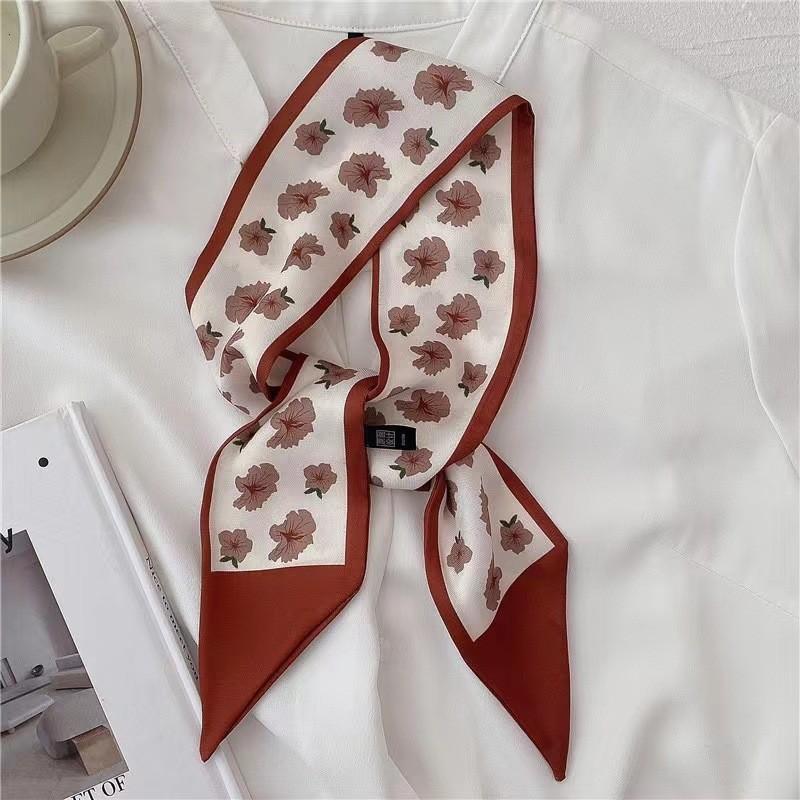 Qiandongge Seidenschal Stirnband Retro Weiblichkeit Gebundener Pferdeschwanz Schleife Band Stirnband Streamer Stirnband Mori Serie