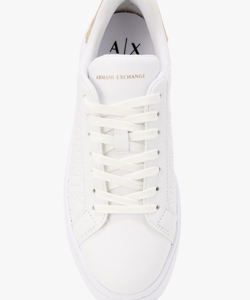 Armani Exchange Women'S Metal Patch Logo Pattern Sneakers _Off White_A426175501