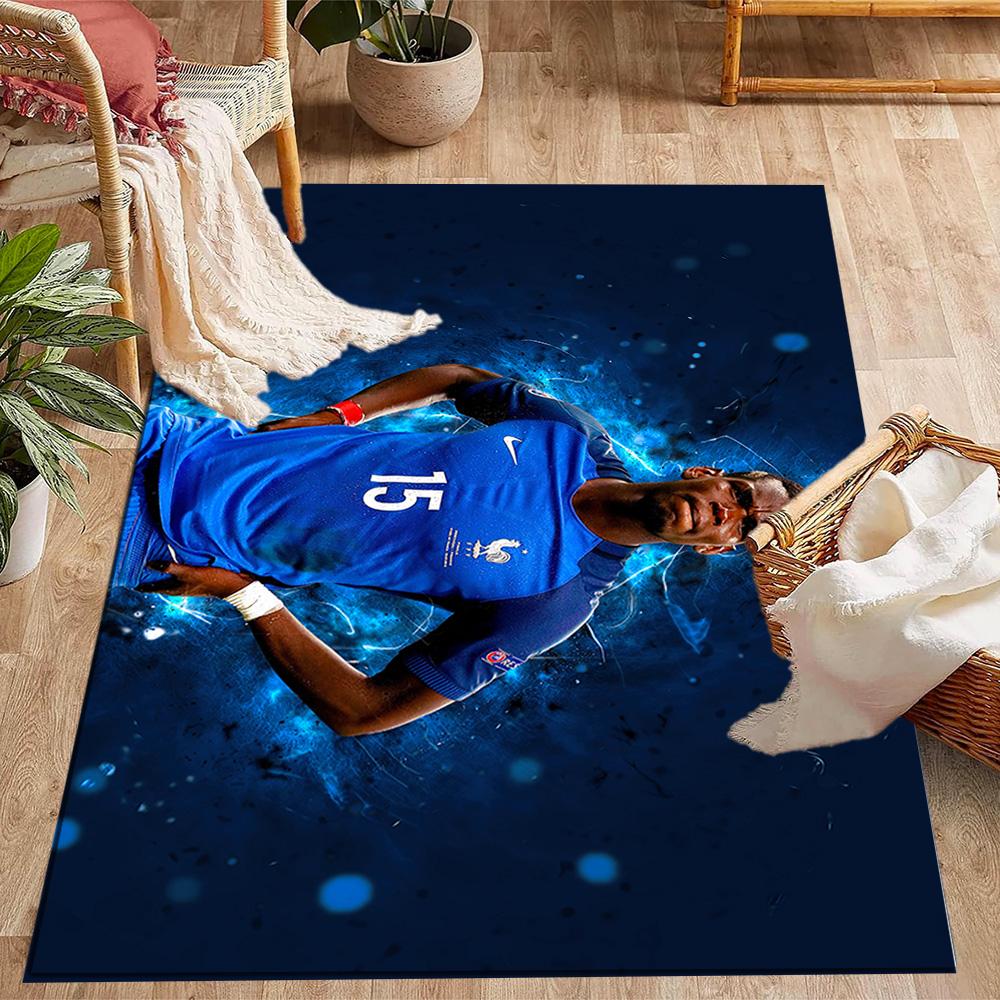 Paul Pogba Action Floor Mat Perfect for Kitchen Dormitory Living Rooms Playrooms Antislip Carpet Anime Office Decor