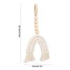 A20F-Boho Rainbow Wood Beads Woven Macrame Wood Beads Garland Wall Hanging Ornament For Home Party Decorations