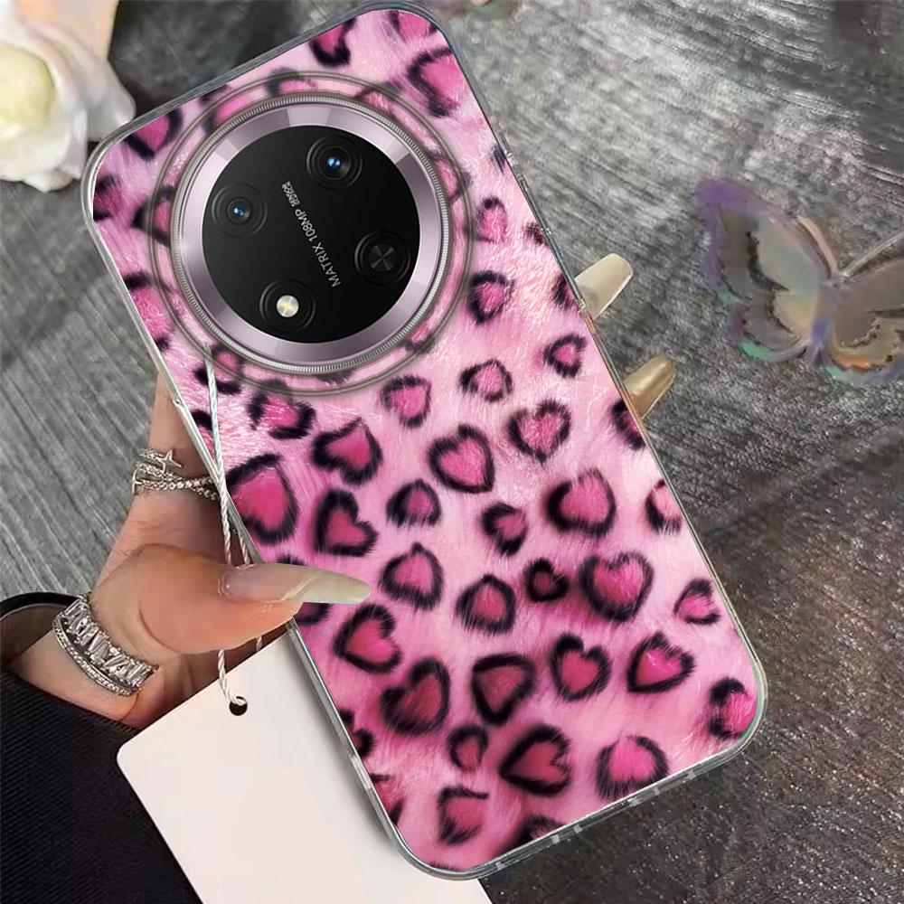 Gold Leopard Fashion Women Phone Case for Honor 400 200 90 Smart Pro Magic7 6 70 Lite X9a X9c X9b X8b X8a X8c X7c X7b X6c Cover