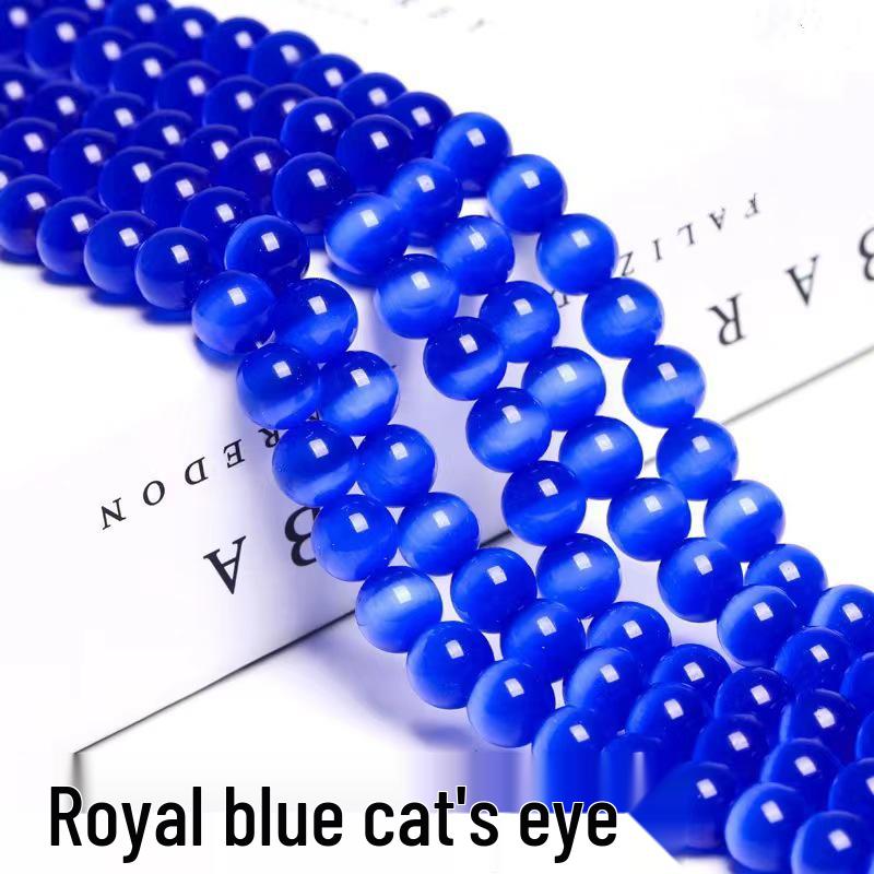 Cat's Eye Stone Jewelry Accessories: Loose Round Beads for DIY Stringing