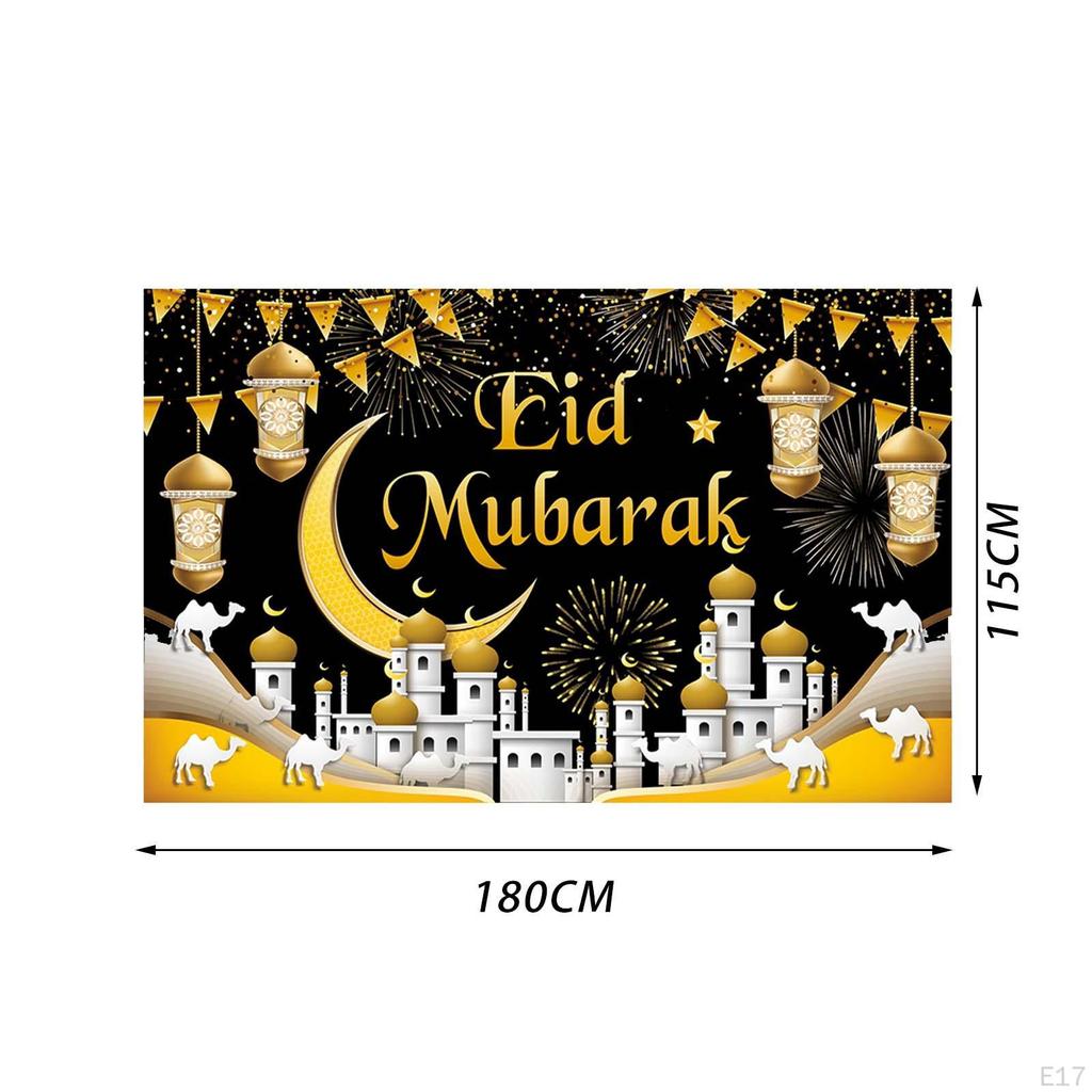 Eid Mubarak Background Ramadan Kareem Backdrop Durable Photo Booth Party Supplies for
