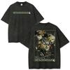 MGS4 Metal Gear Solid 4 Guns of The Patriots Old Snake Meryl Raiden Game Vintage Washed T-shirts Men Women Short Sleeve T Shirt