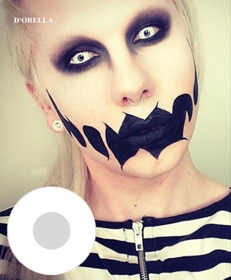D'ORELLA 1 Paar (2 Stück) PURE Color Cosplay Series Farbige Kontaktlinsen Augenkontakte für Halloween