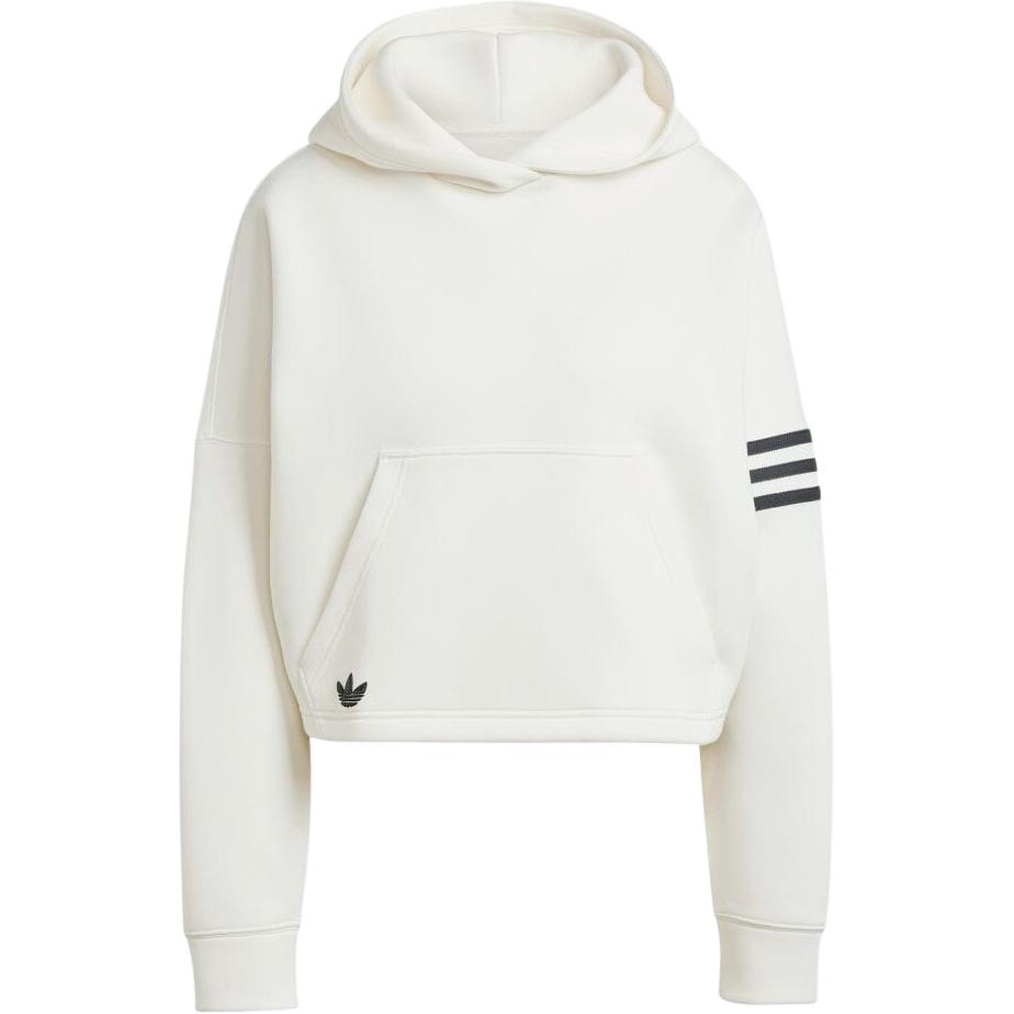 

Adidas Originals Neuclassics Half High Neck Pullover Comfortable Drop Shoulder Long Sleeve Cropped Sweatshirt Women sweatshirt Cloud-White IX9867 M
