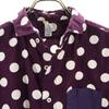 KATO Dot Pattern Short Sleeve Cotton Shirt XS Purple Polka Dot Men's Used