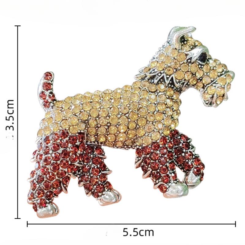 Französische Nischenbrosche, Designgefühl, neue Tier-Brosche, niedliche kleine Tier-Diamant-Welpen-Brosche, süße Männer und Frauen