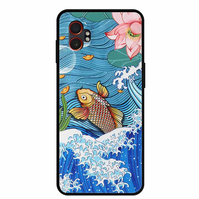 3D Emboss Case For Samsung Galaxy XCover7 Pro 5G Phone Case Flowers Silicone Soft Back Cover For Samsung Galaxy XCover7Pro Case