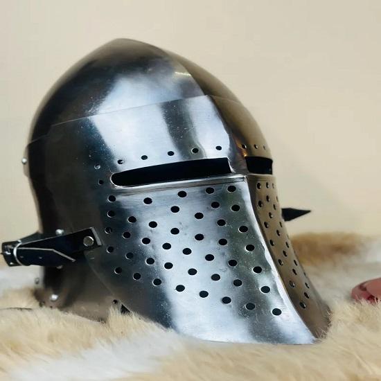 Medieval Barbuda Helmet  Medieval Knight Larp  Crusader  For Cosplay  Best Gift