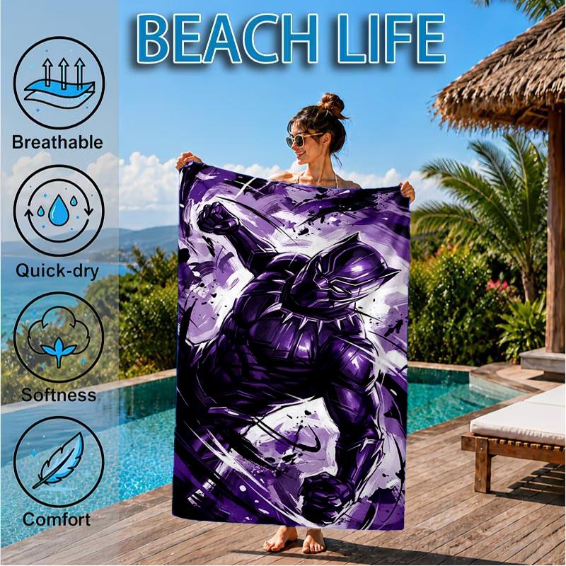 Panther In Action Beach Towel, Super Soft Microfiber, Perfect Gift for Her/Him, Birthday, for Pool, Beach, Travel, Decor Beach Party