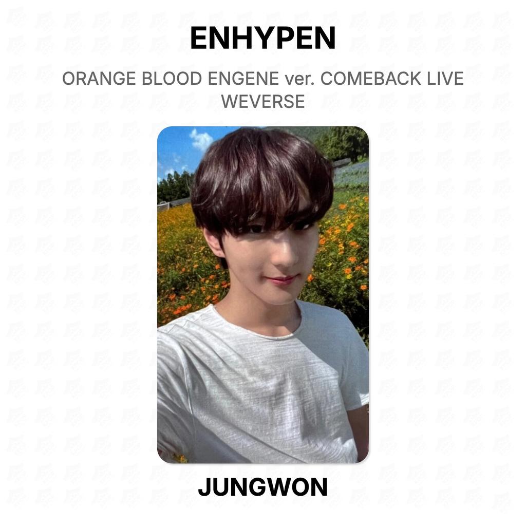ENHYPEN ORANGE BLOOD ENGENE ver. COMEBACK LIVE WEVERSE Official Photocard