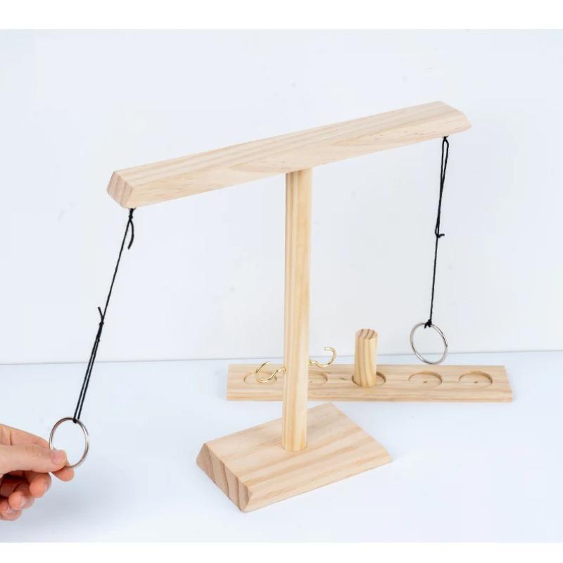 Ring Toss Game for Adults Hook and Ring Game Handmade Wooden Toss Game for Adults Outdoor Indoor Games Patio Decor Yard Games
