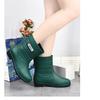 Female Fashion Casual Mid Tube Waterproof And Anti Slip Rain Shoes Rubber Shoes
