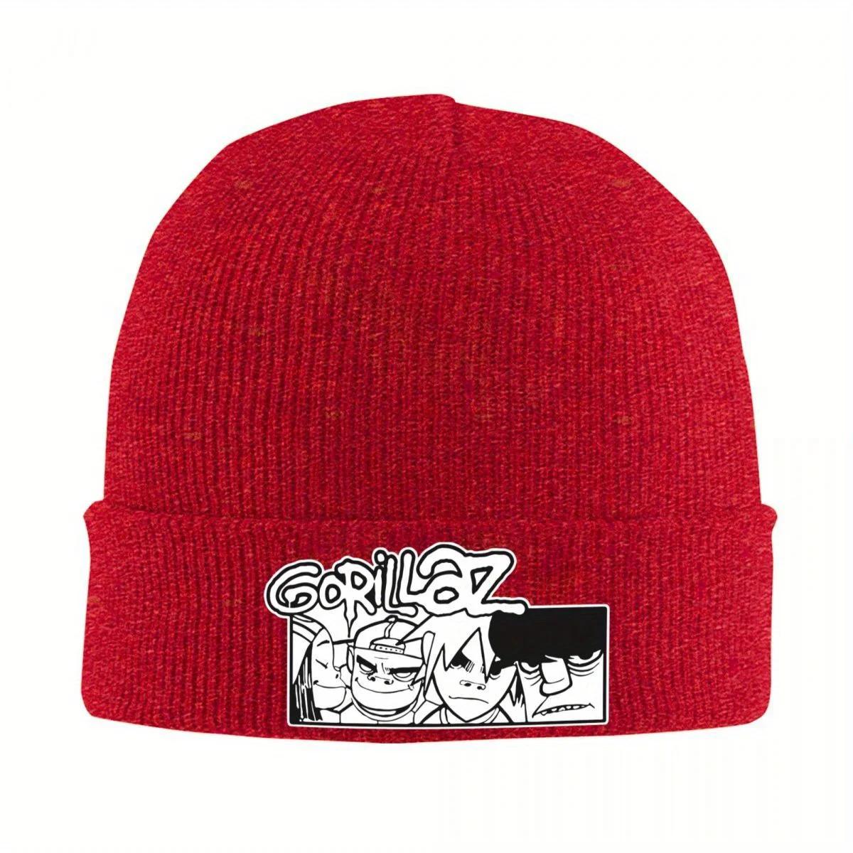 New Music Band Gorillaz Hats Autumn Winter Skullies Beanies Fashion Caps Unisex Bonnet