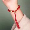 Colorful Tibetan Handmade Wealth God Bracelet – Cotton Thread Red String for Birth Year