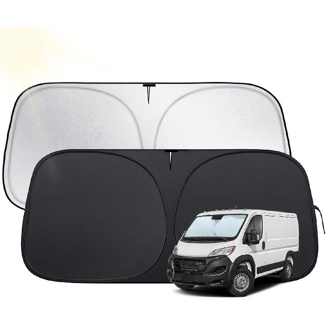 Windshield Sun Shade for Toyota Tacoma 2016-2025,  Fit Car Sun Shades with 420D Fabric & Foldable Memory Steel Wire, Sunshade for Car Windshield