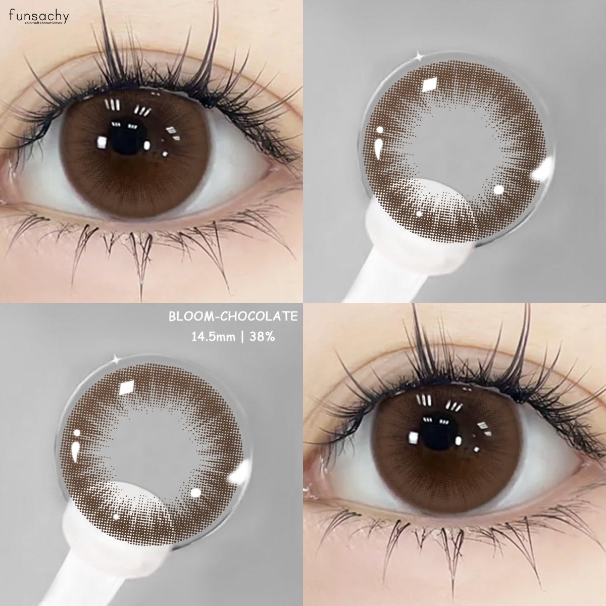 

FUNSACHY Цветные контактные линзы для глаз 2 шт. Голубые глаза Цветные линзы Красивые годовые линзы для учеников Корейские линзы Высококачественные линзы