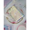 Briskstyle przezroczysty hologramowy mini portfelik PVC na zatrzask brelok portmonetka