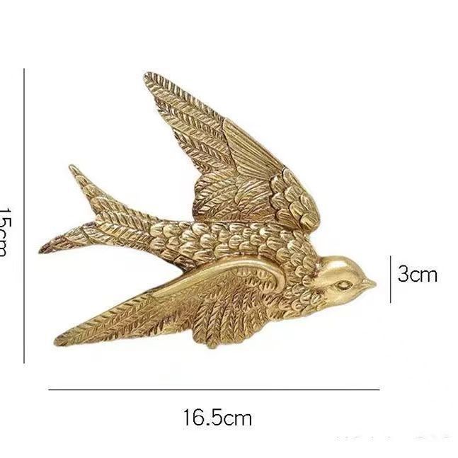 1PC Golden Bird Swallow wall decoration, resin handicrafts, living room background wall decoration, interior home decoration