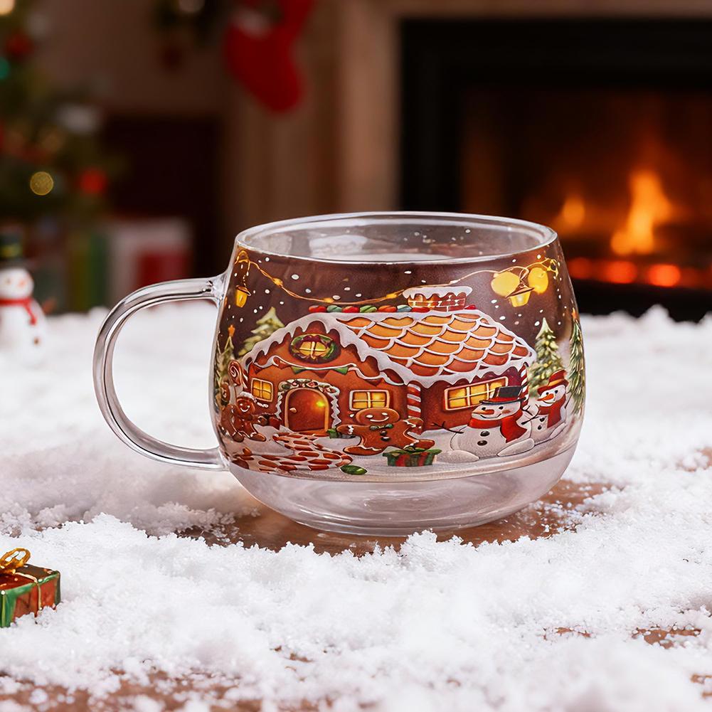 Christmas Themed Painted Mug for Coffee Juice Beverage Festival Atmosphere Party Decorations - Festive Cup for Beverages
