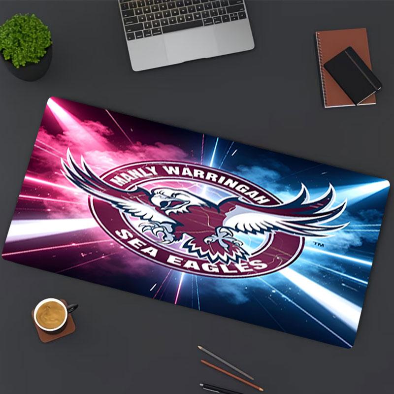 Manly Warringah Sea Eagles Print Mouse Pad, for Keyboard Pad Laptop PC Mat for Office Home Use, Desk Decor, Perfect Birthday Gift for Gamers