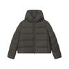 Womens Short Hooded Goose Down Jacket 95% Fill Power 90% Content Korean Style Winter Coat