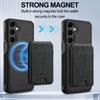 For Samsung Galaxy S24+ Magnetic Case Detachable Card Holder Leather+TPU Mobile Cover