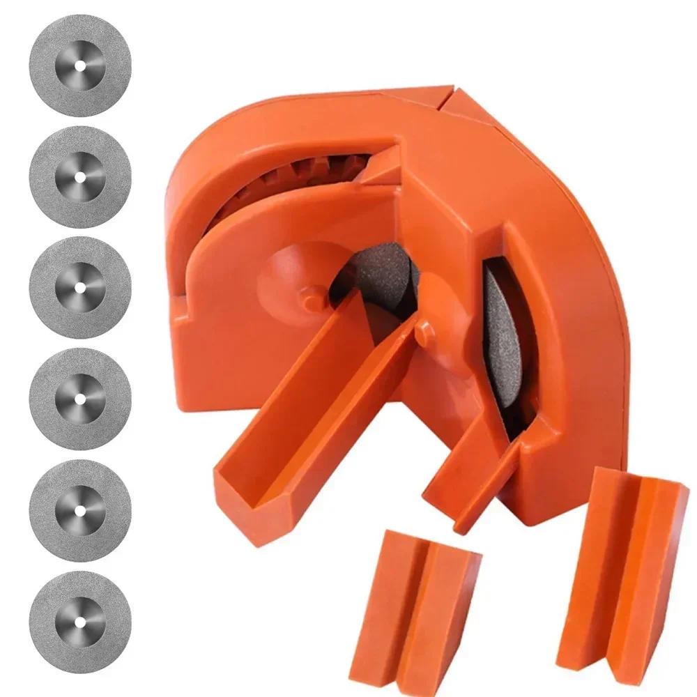 Portable Drill Bit Sharpener Universal Grinding Tool For Chainsaw And Drill Bit Multi-use Durable Metal And Plastic Construction