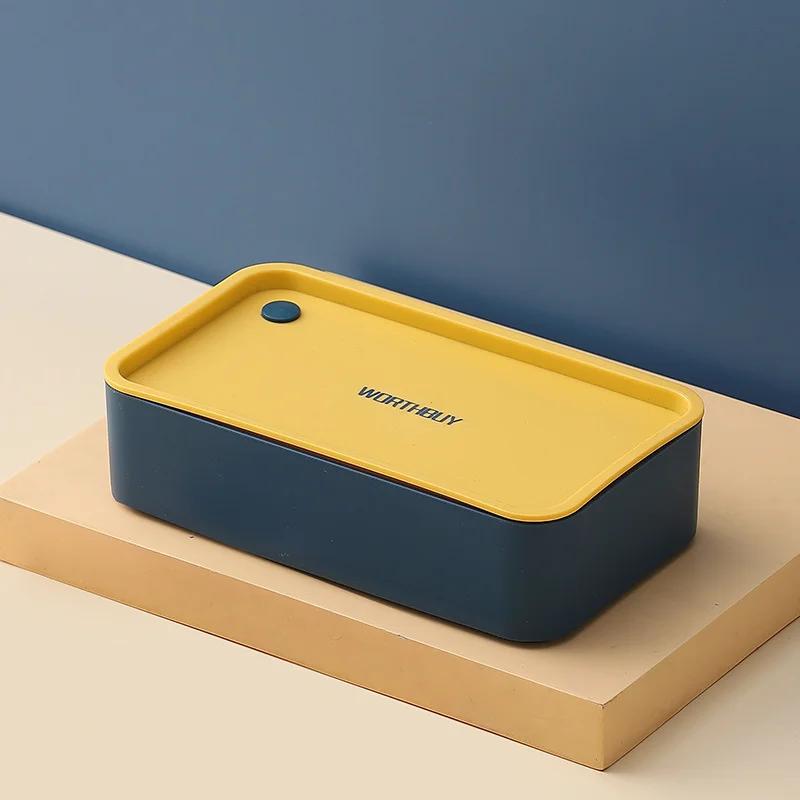 Portable Lunch Box for Kids School Microwave Plastic Bento Box with Movable Compartments Salad Fruit Food Container Box