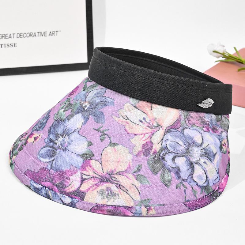 

Летняя шляпа от солнца с широкими полями, принтованная шляпа с открытым верхом, детская уличная шляпа от солнца average size