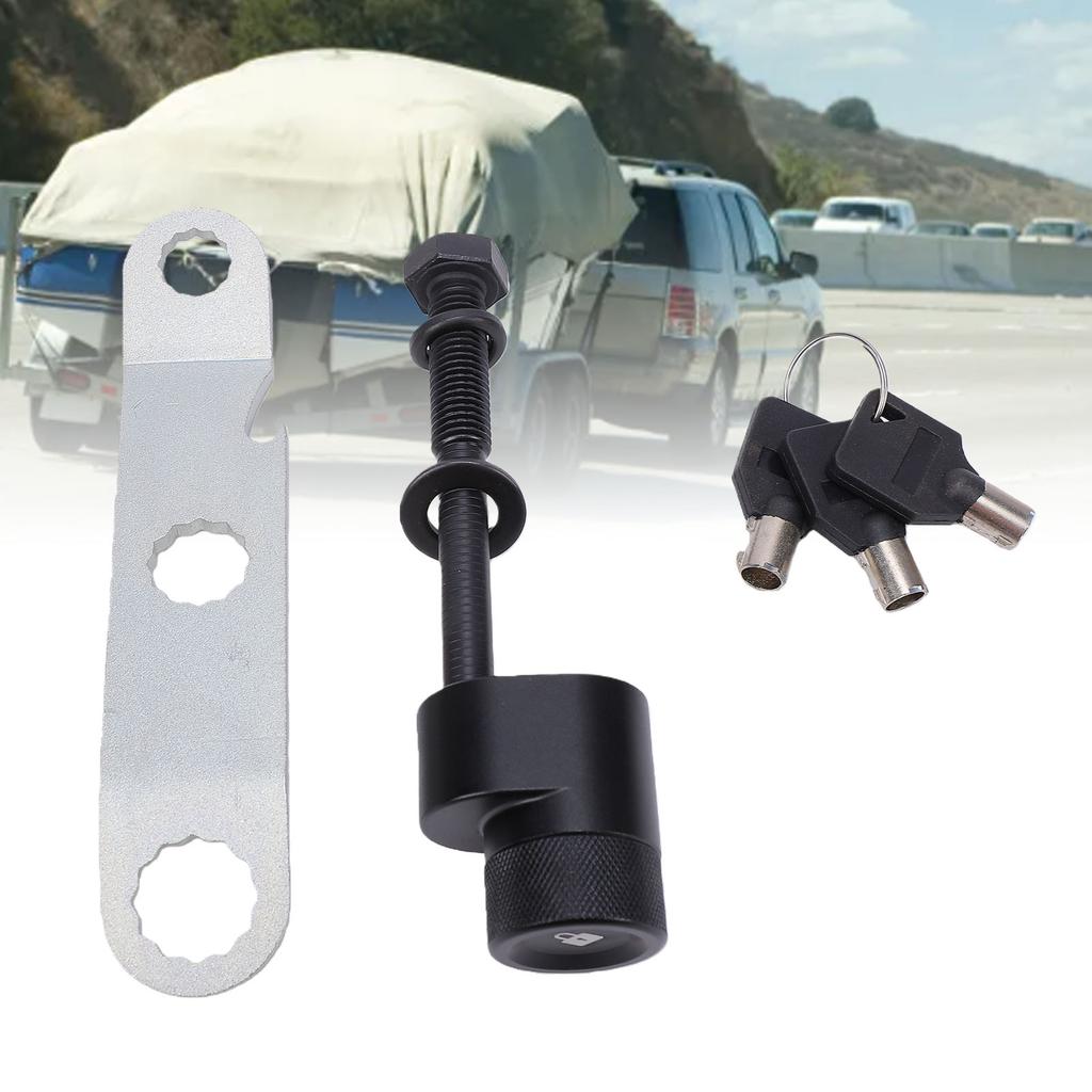 Hitch Pin Lock Fit for Doubletrack Bike Racks Iron Trailer Hitch Lock with Wrench