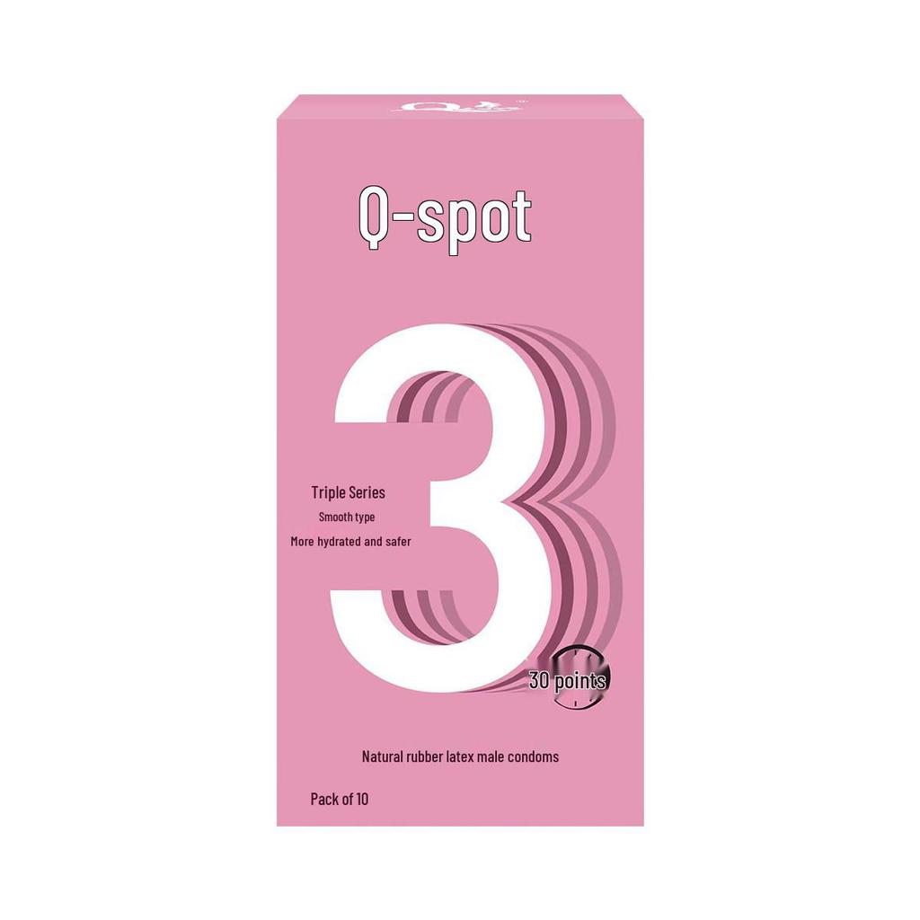 Q-point 001 Ultra tenké Kondómy s veľkými časticami Kyseliny hyalurónovej s dlhotrvajúcim účinkom