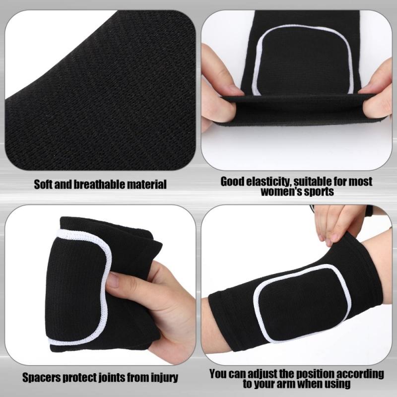 1 Pair Compression Elbow Pads Arm Brace Support Fitness Volleyball Basketball Breathable Elbow Wraps Knee Protector