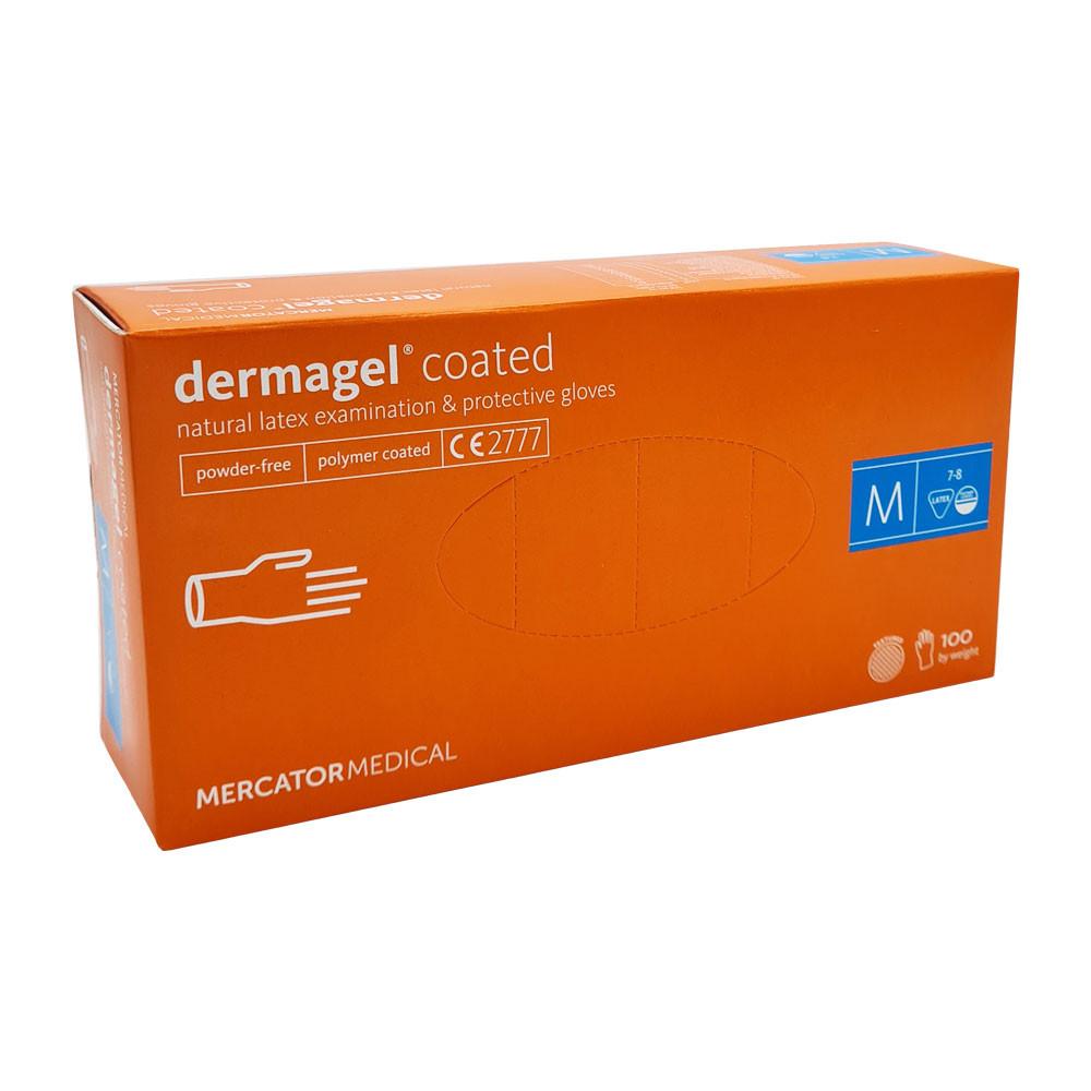 Latex Gloves Mercator Dermagel Coated 100 Pcs