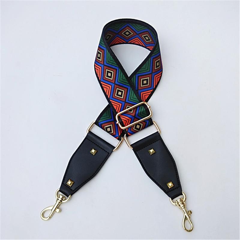 Ribbon Replaceable Adjustable Strap One Shoulder Oblique Cross Ethnic Style Long Shoulder Strap Women's Bag Strap Accessories