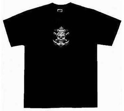 Pirate Old School Tattoo Anchor Biker Punk TShirt Black