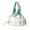 Insulated Lunch Bag Large Capacity Portable Office Beach Picnic Storage Bag Leak-proof Leaf Print Thermal Cooler Pouch Drawstring Handbag