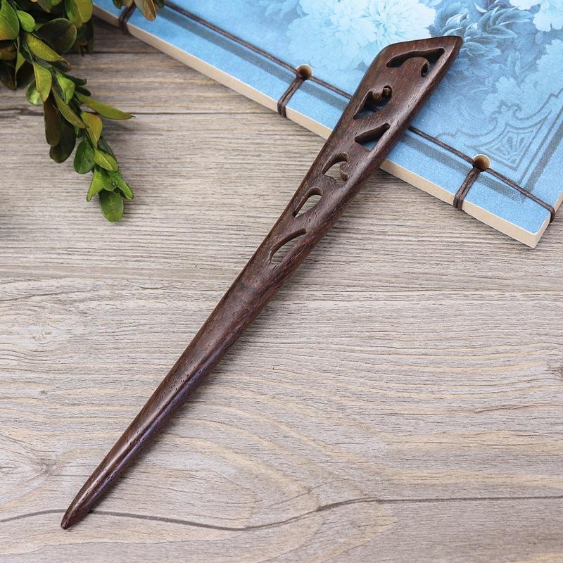 

Классическая эбеновая шпилька, деревянная шпилька, шпилька, старинный костюм, старинный ханьфу, женское простое и универсальное украшение для волос в виде пучка