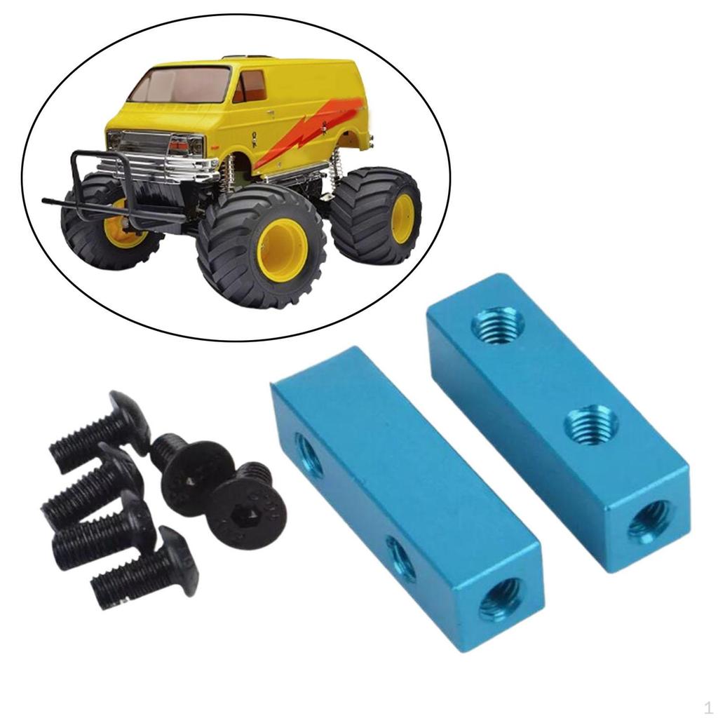 2 Pieces RC Servo Mount Aluminium Stays DIY Accs with Screws for 1:10 CW01