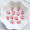 50pcs pink 3D Strawberry Cute Nail Charms Flatback Resin Rhinestone Gems Red Strawberry Designs Nail Decoration Jewelry