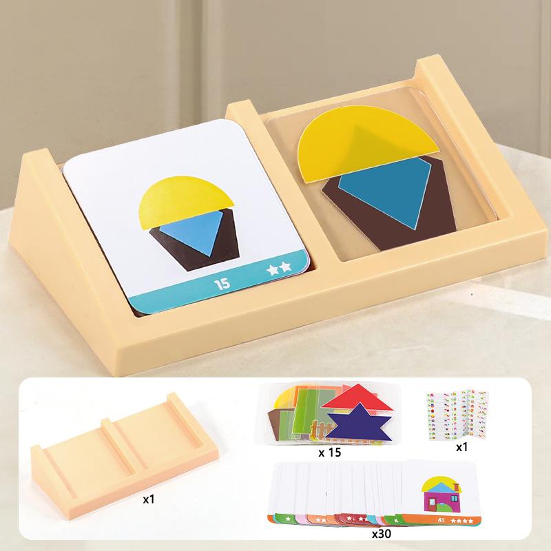 

House Design Logic Game Montessori Toys Creative Geometric Shape Spatial Imagination Intellectual Thinking Puzzle Games Kids Toy