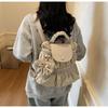 College style backpack women's new trendy fashion pleated nylon casual backpack