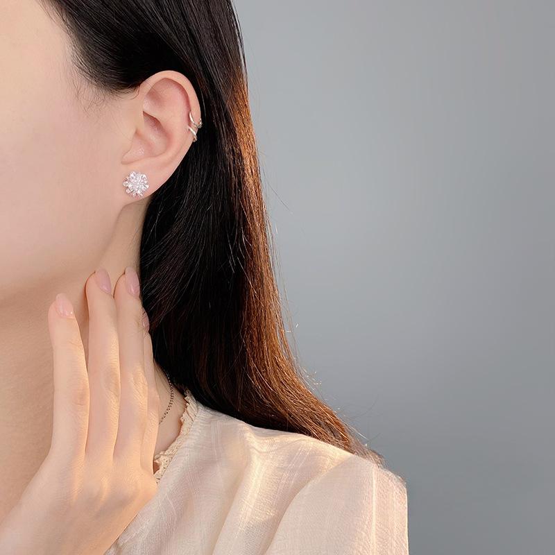 Sweet Flower Earrings for Women Fashion New Niche High-end Earrings